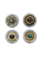 GAIA GLAM L — Celestial Drama (18mm, 4pc Artisanal Bindi Set)