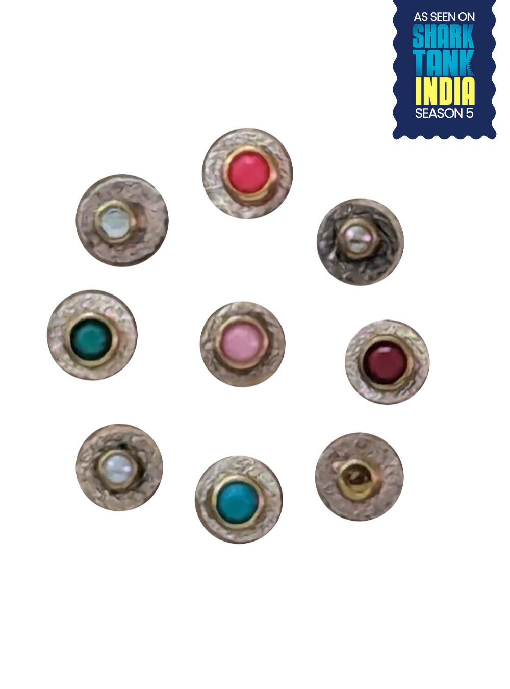 GAIA MINI (6-8mm, 9-Piece Artisanal Bindi Set)