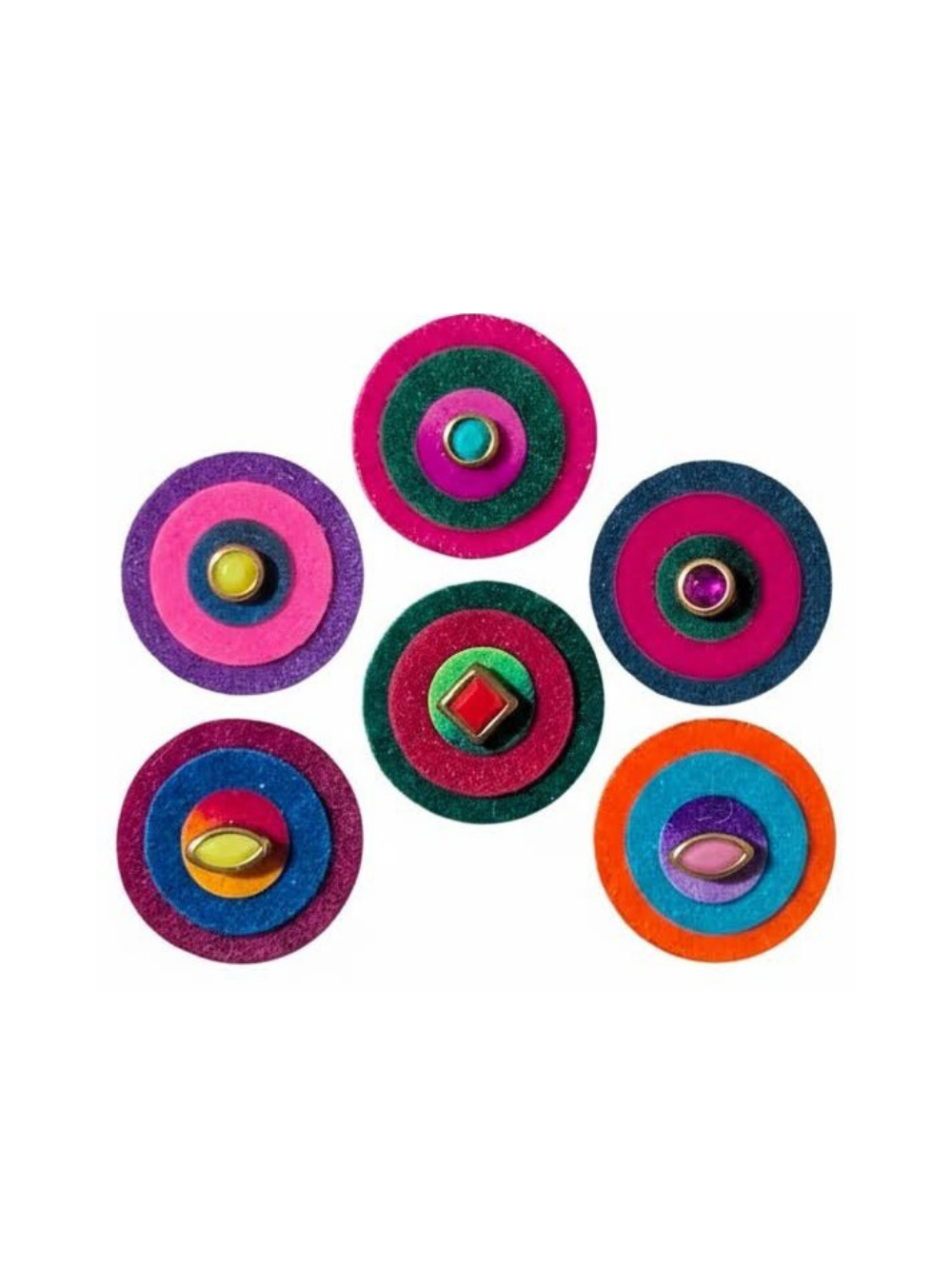 TARINI (18mm, 6-Piece Felt Bindi Set)