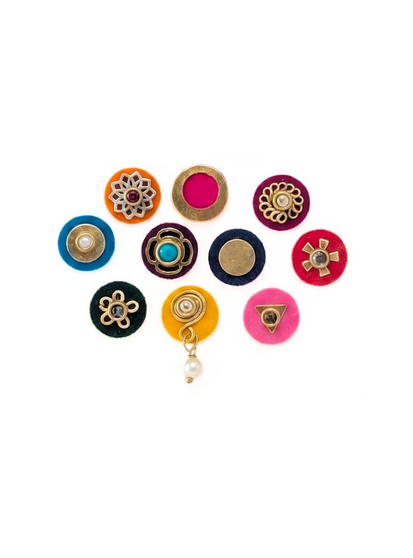 RUHANI RUH COLOUR (10mm, 10pc Statement Bindi Set)