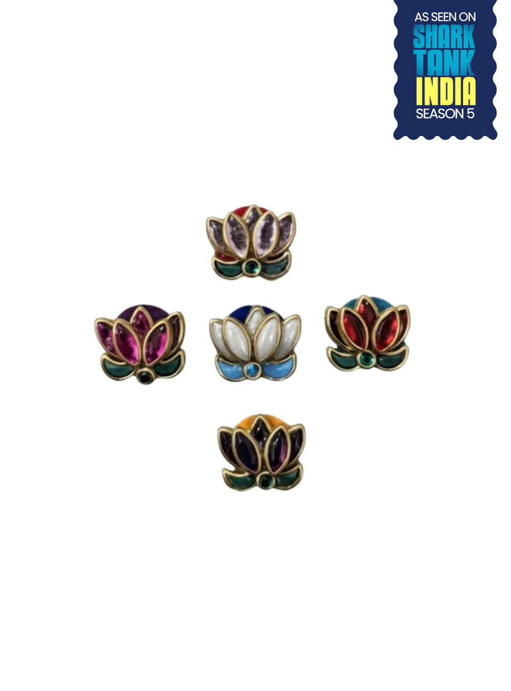 PADMA — Bloom Boldly. (18mm, 5pc Beaded Lotus Set)