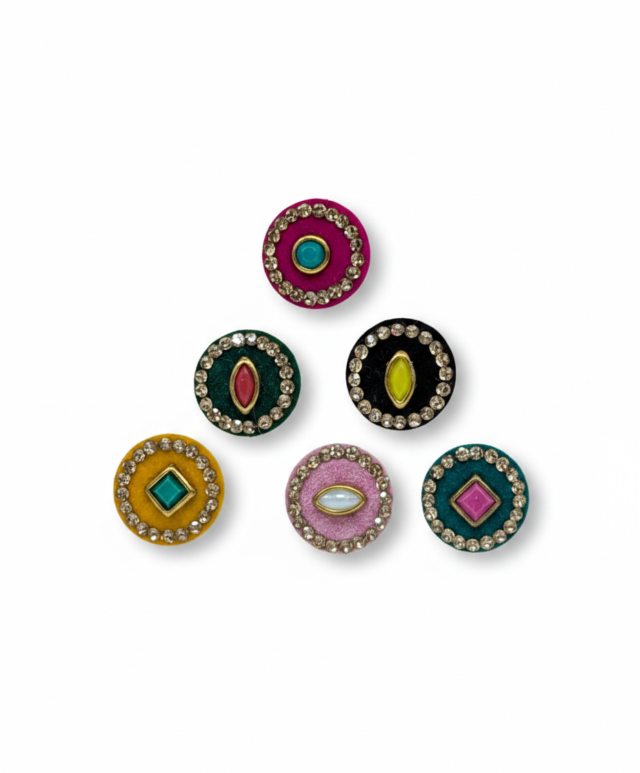 DEVYANI — Jewel Halo Set (12mm,6pc set)