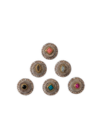 GAIA GLAM M — Eco-Luxe. ( 12mm, 6-Piece Artisanal Bindi Set)