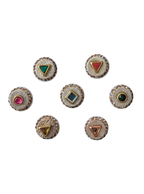 GAIA GLAM S — Eco-Luxe. (10mm, 7-Piece Artisanal Bindi Set)