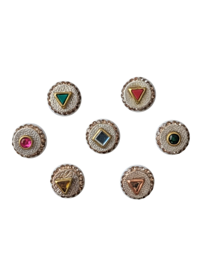 GAIA GLAM S — Eco-Luxe. (10mm, 7-Piece Artisanal Bindi Set)