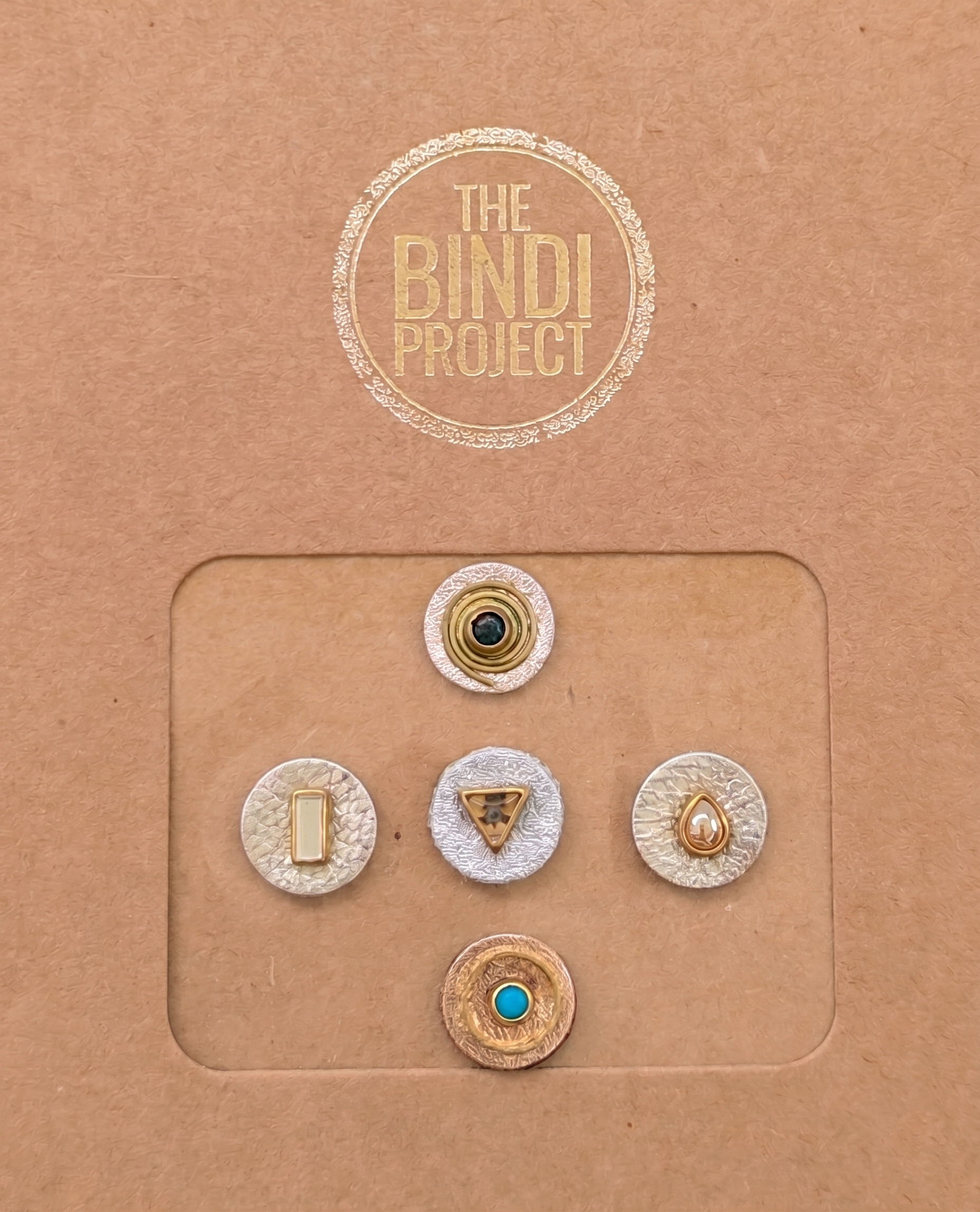 GAIA M (14mm, 5pc Artisanal Bindi Set)