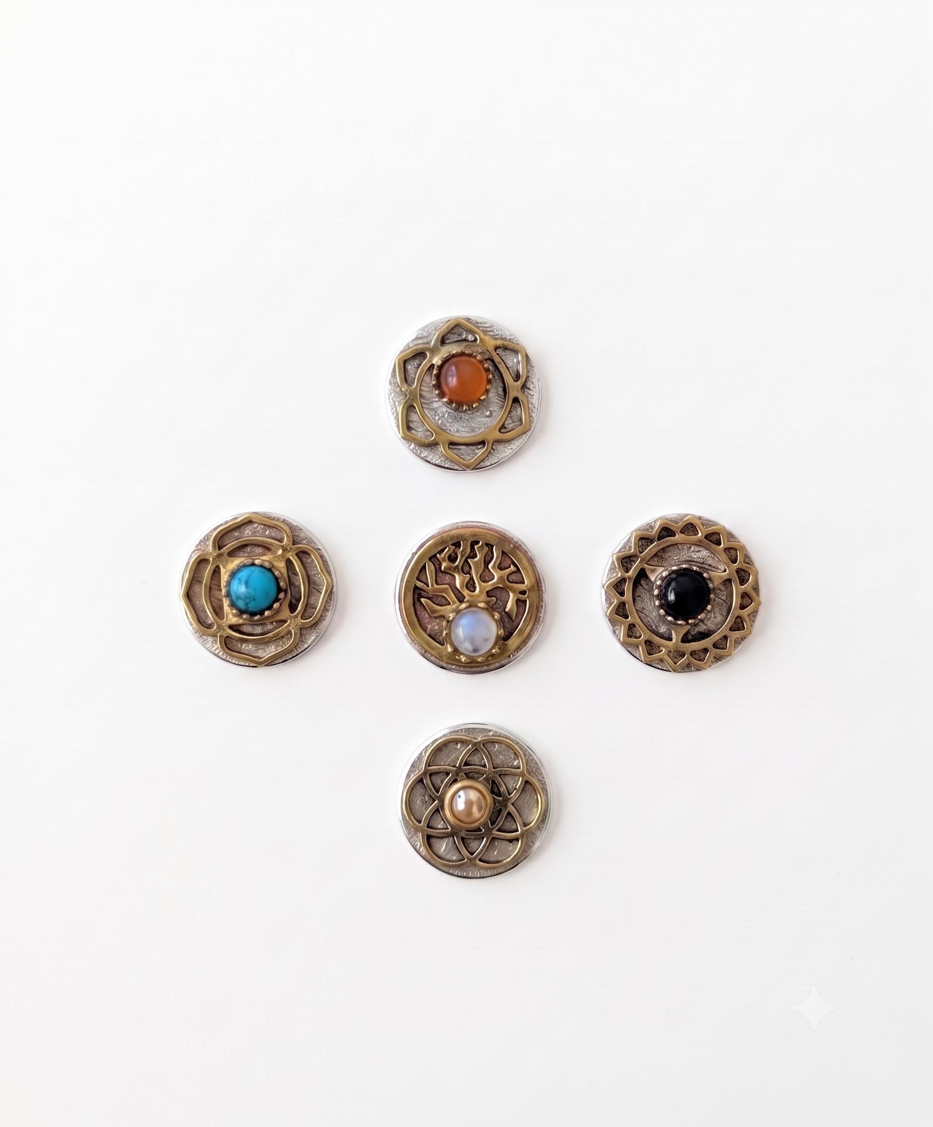 GAIA M (14mm, 5pc Artisanal Bindi Set)