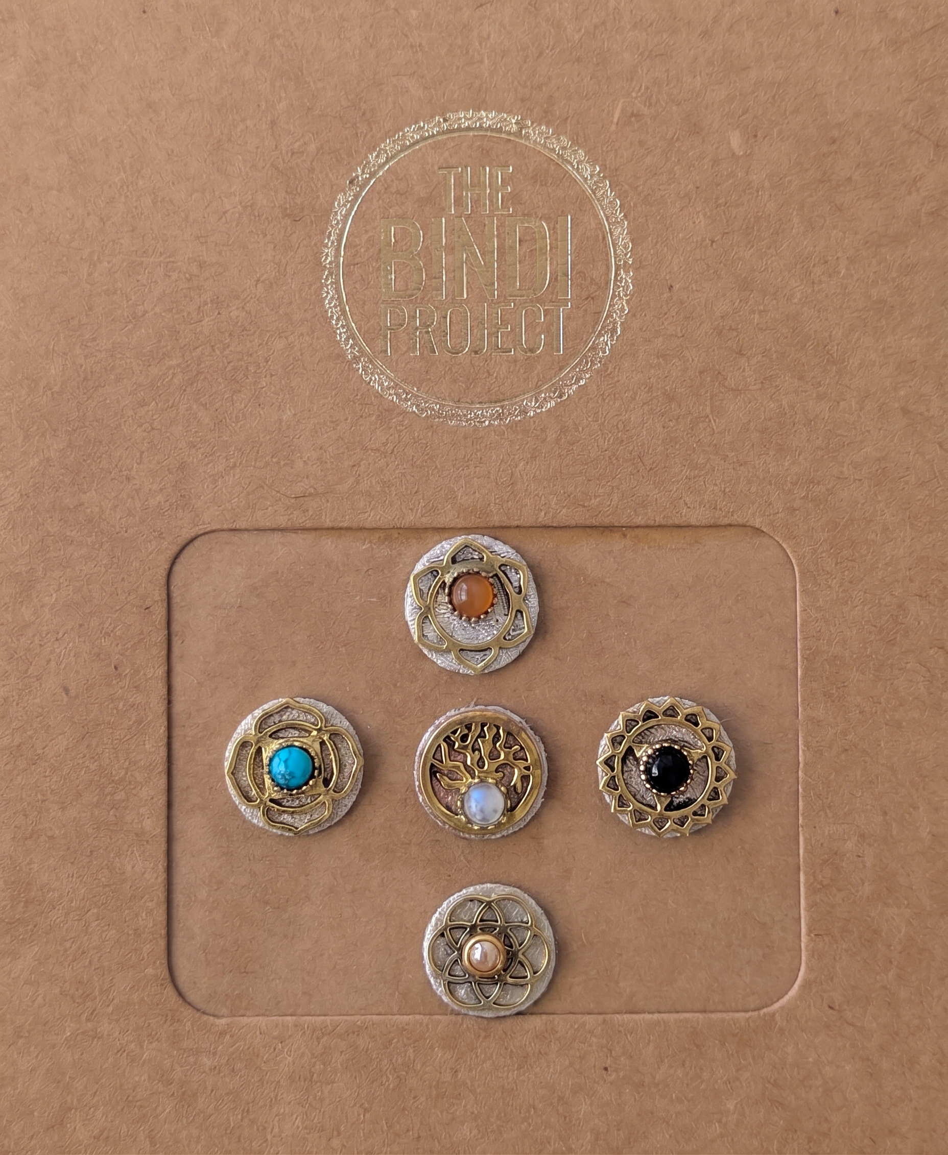 GAIA M (14mm, 5pc Artisanal Bindi Set)