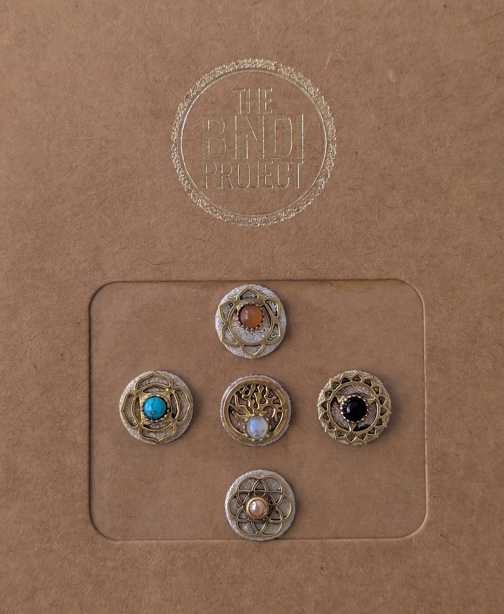 GAIA M (14mm, 5pc Artisanal Bindi Set)