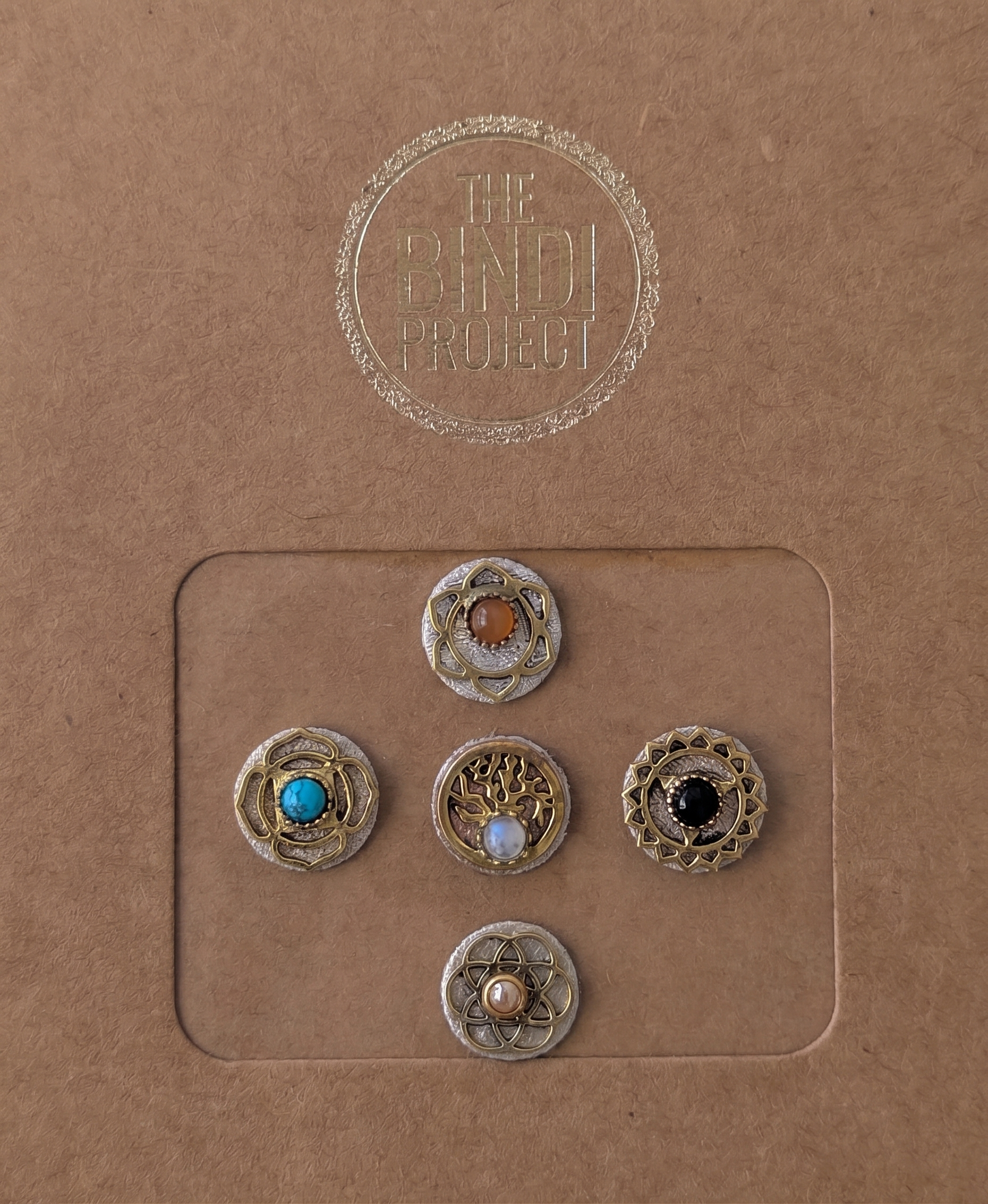 GAIA M (14mm, 5pc Artisanal Bindi Set)