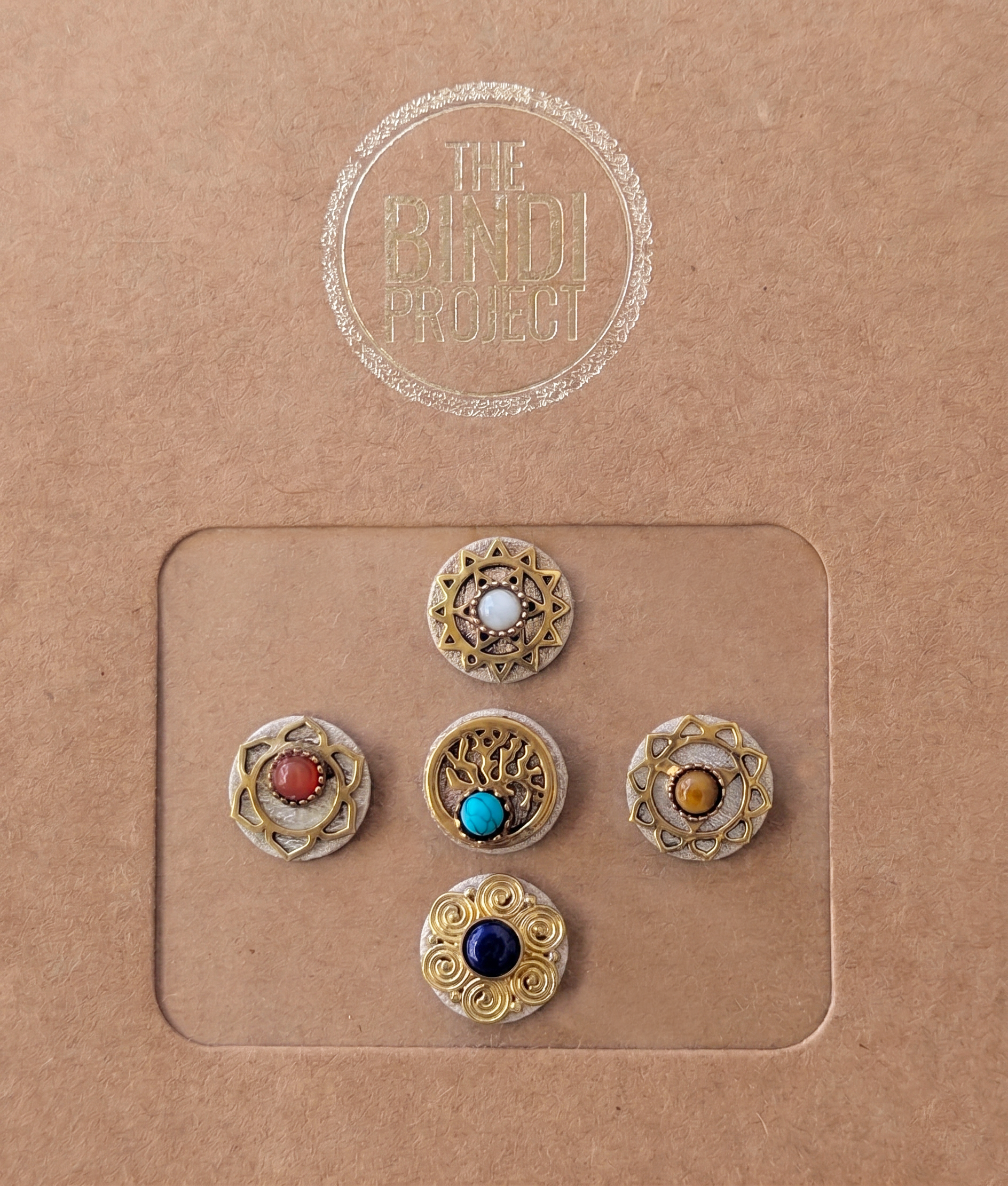 GAIA M (14mm, 5pc Artisanal Bindi Set)