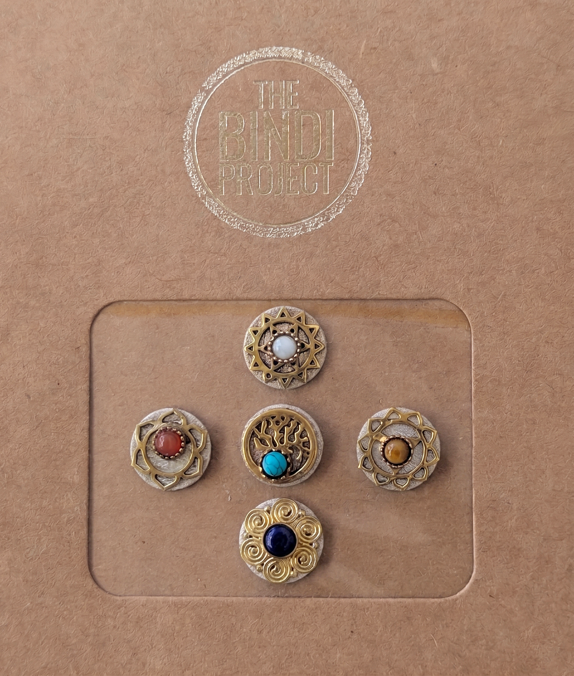 GAIA M (14mm, 5pc Artisanal Bindi Set)