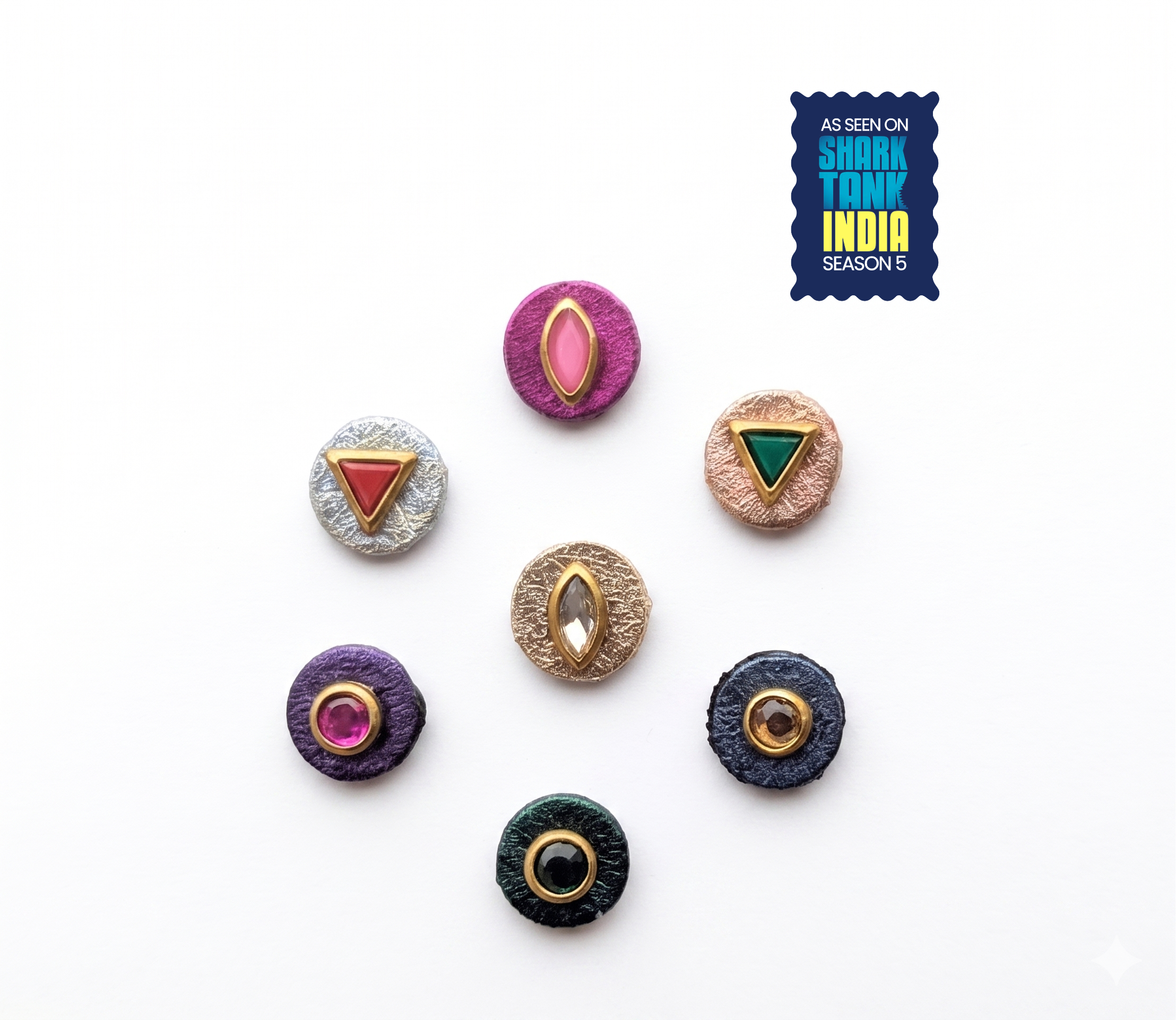 GAIA MINI (6-8mm, 9-Piece Artisanal Bindi Set)