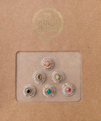 GAIA GLAM M — Eco-Luxe (12mm, 6-Piece Artisanal Bindi Set)