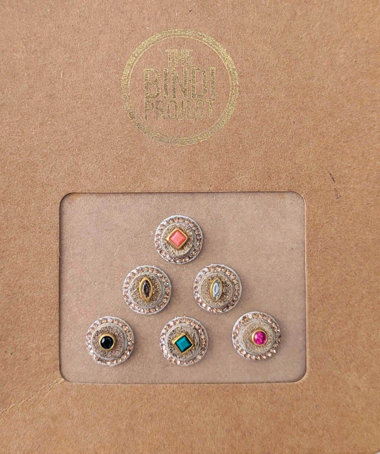 GAIA GLAM M — Eco-Luxe (12mm, 6-Piece Artisanal Bindi Set)