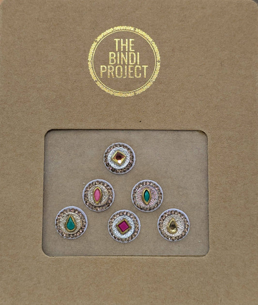 GAIA GLAM M — Eco-Luxe. ( 6-Piece Artisanal Bindi Set)