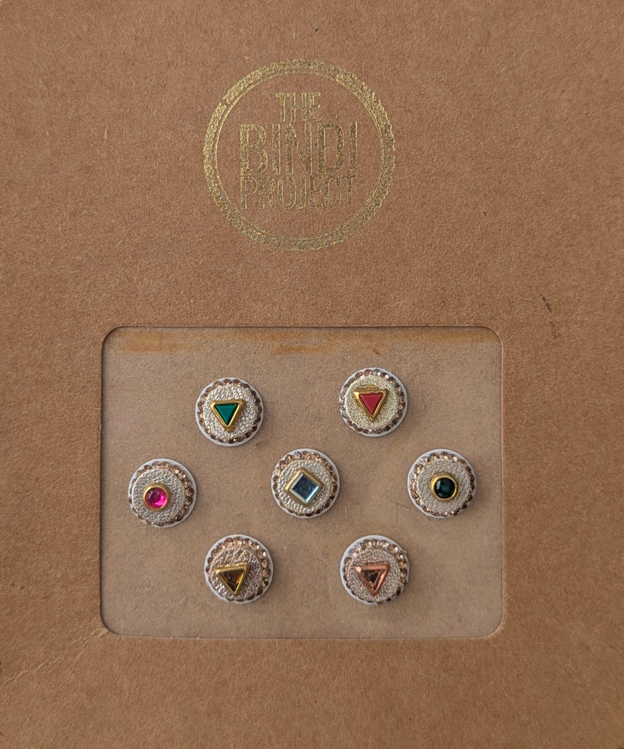 GAIA GLAM S — Eco-Luxe. (10mm, 7-Piece Artisanal Bindi Set)