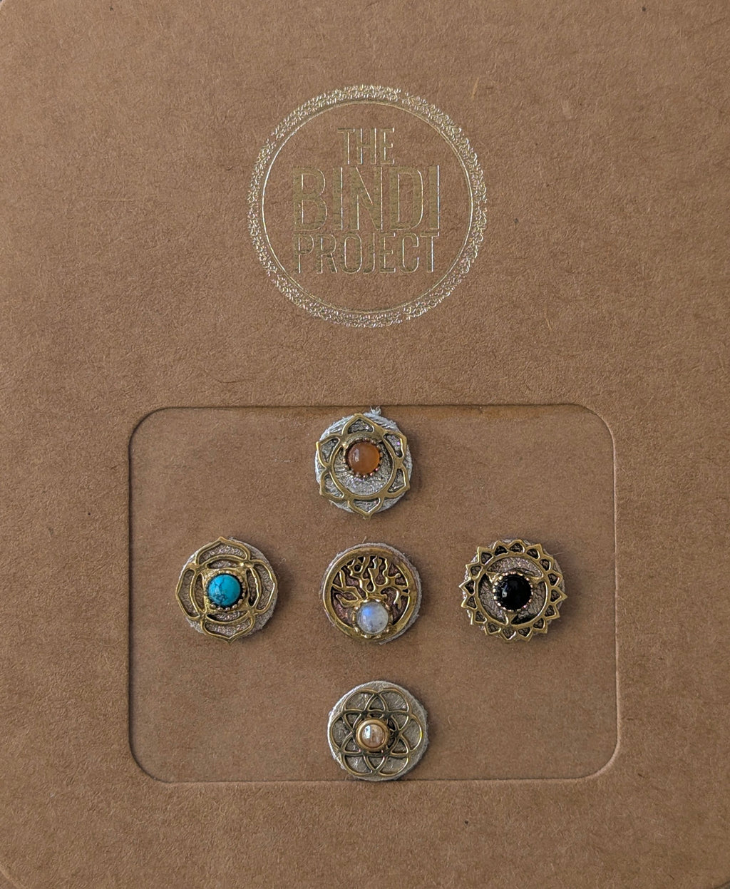 GAIA M (14mm, 5pc Artisanal Bindi Set)