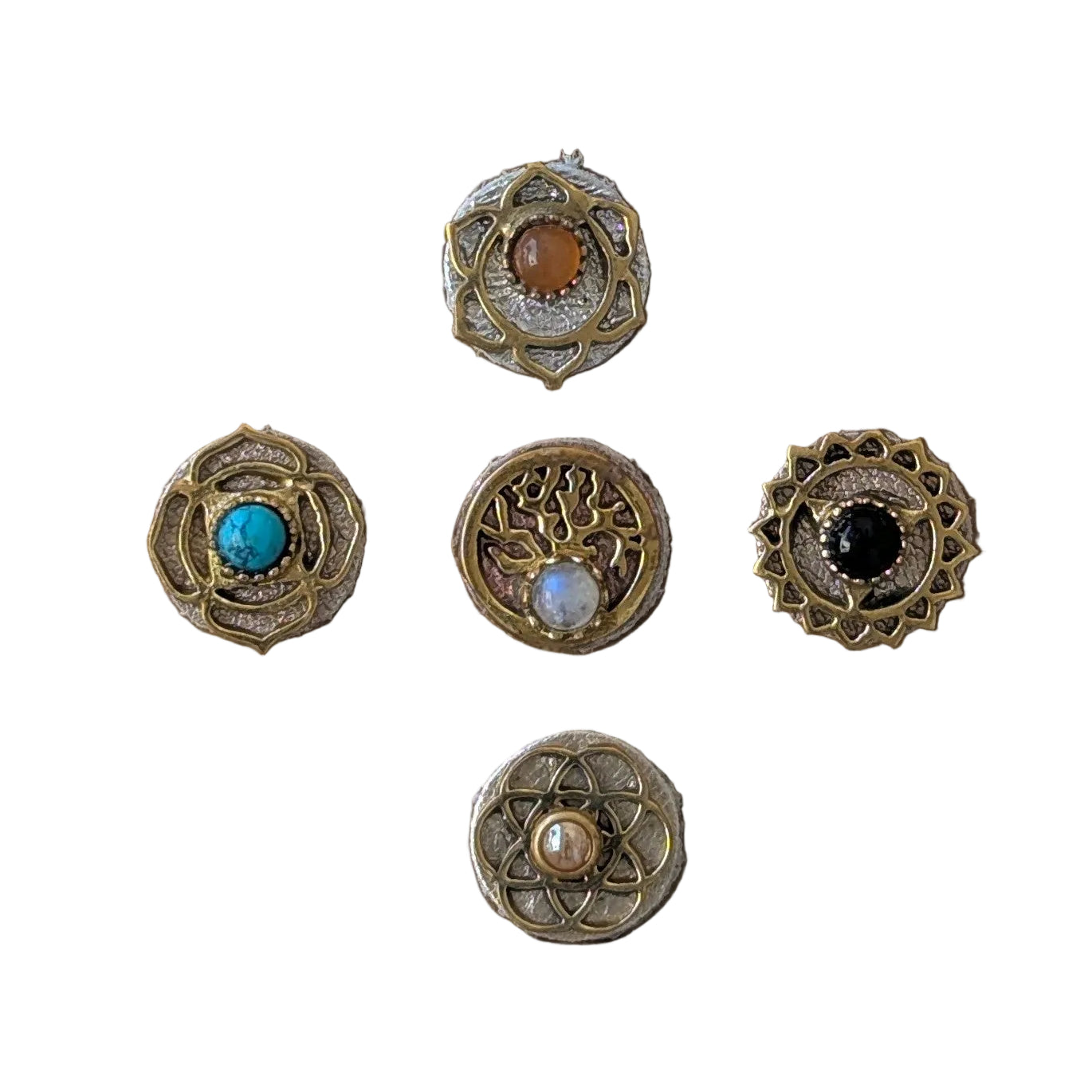 GAIA – M (14mm, 5pc Artisanal Bindi Set)