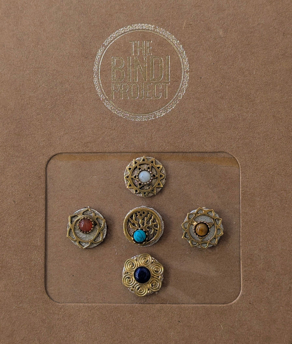 GAIA M (14mm, 5pc Artisanal Bindi Set)