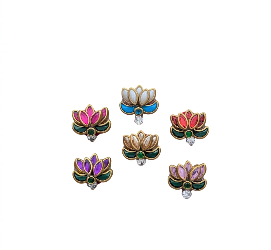 PADMA — Bloom Boldly. (16mm, 6pc Beaded Lotus Set)