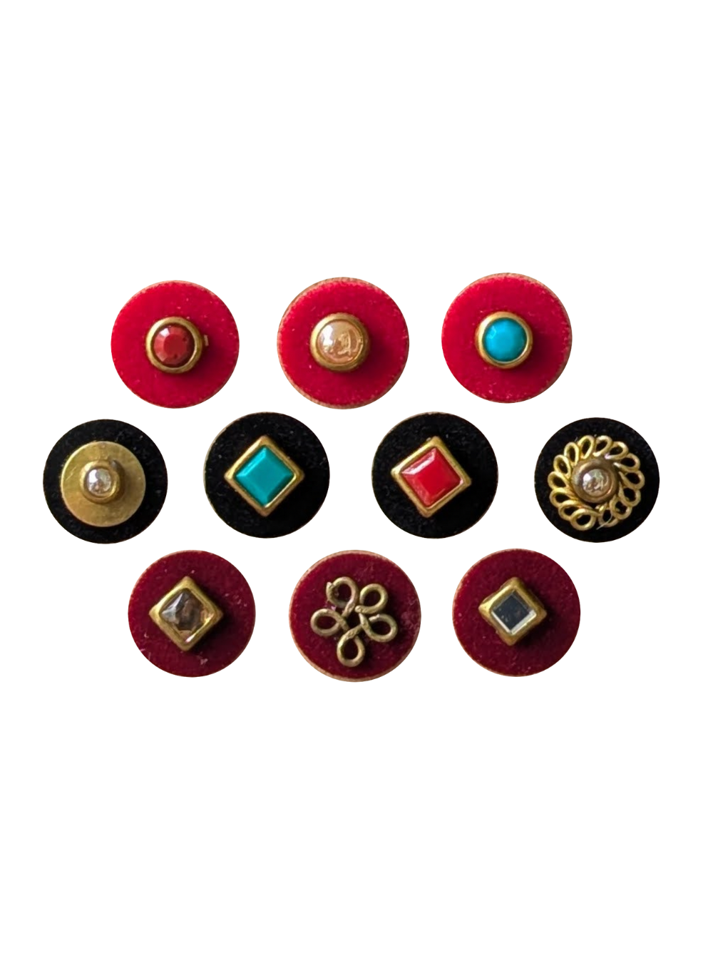 RUHANI RUH — (10mm, 10-Piece Statement Bindi Set)